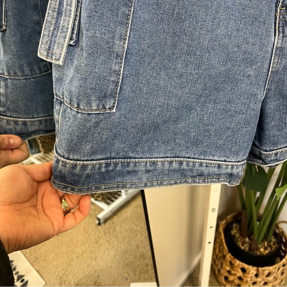 🖤 Los Angeles Sixty-Six Denim Cargo Shorts | Utility Pocket Detail | Sz 11 - Picture 6 of 8